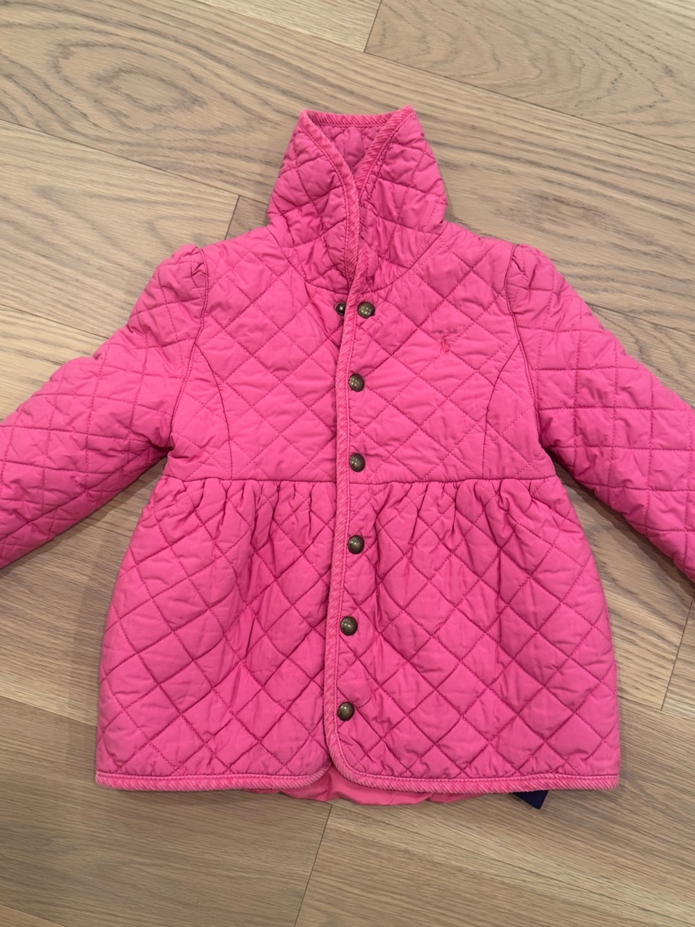Ralph Lauren Pink Quilted Puffer Jacket for Girls